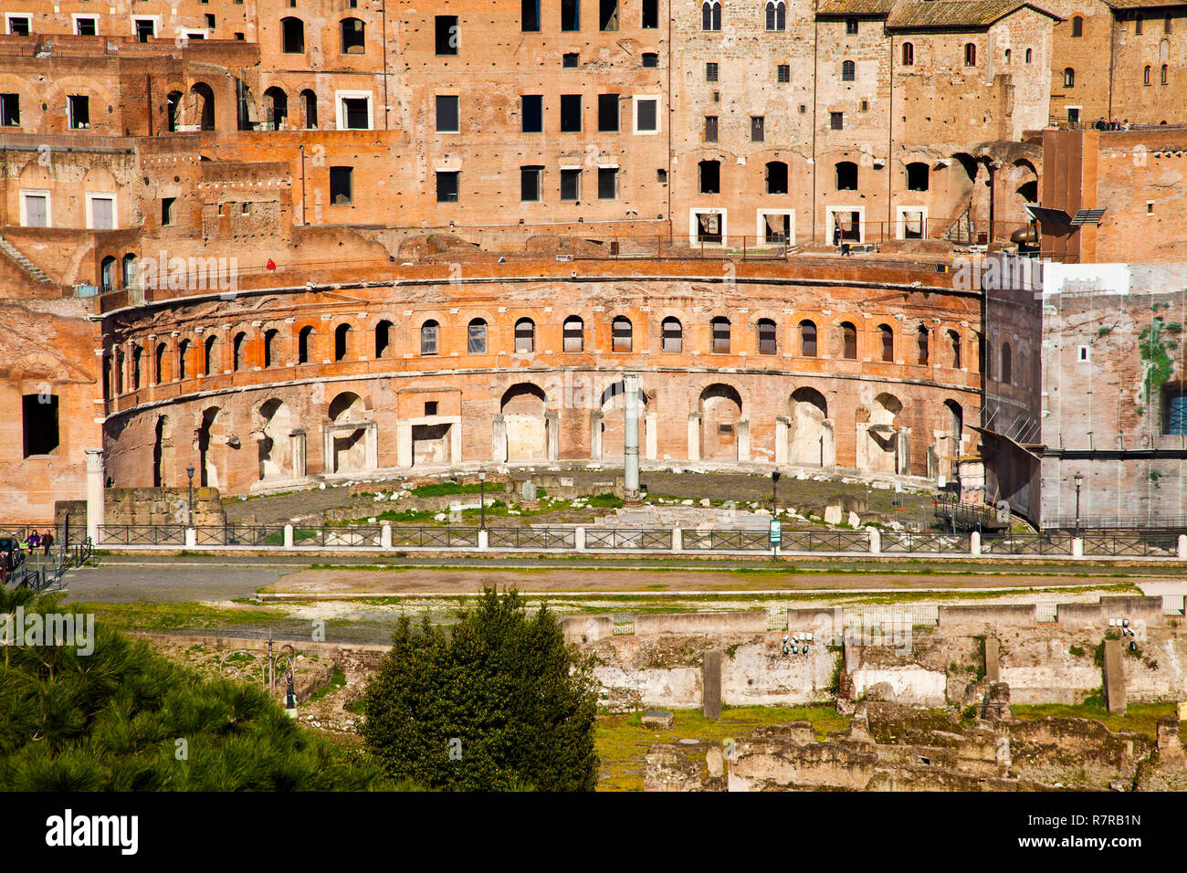 Il Foro di Traiano a Roma. Foto Stock