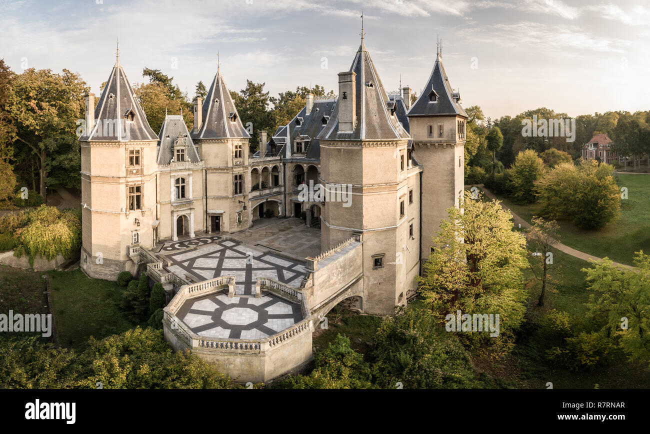 Castello di Gołuchów, Wielkopolska ( Grande Polonia ) attrazione turistica. Foto Stock