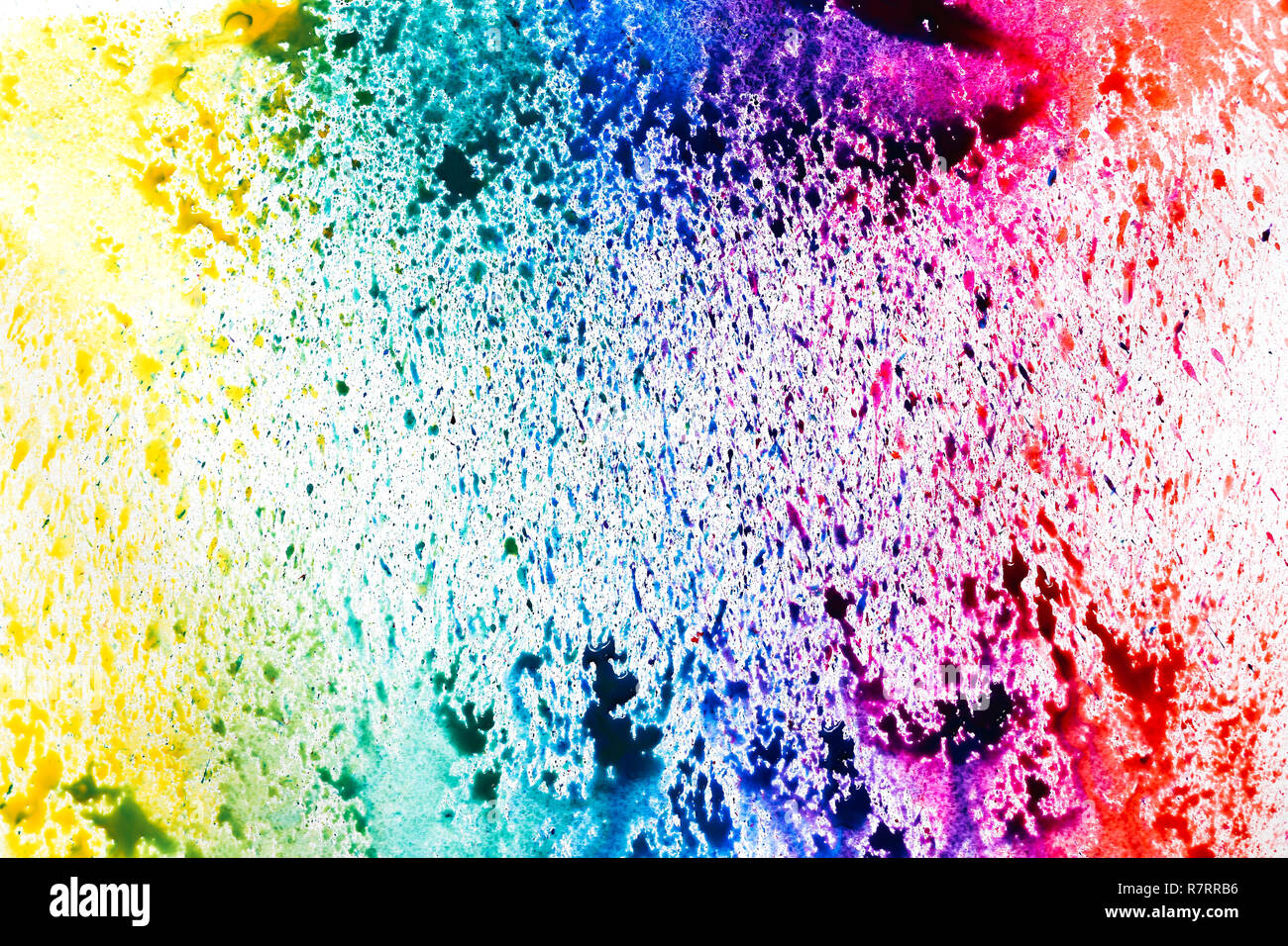 Multi-colore di schizzi di acquarello e macchie Foto stock - Alamy
