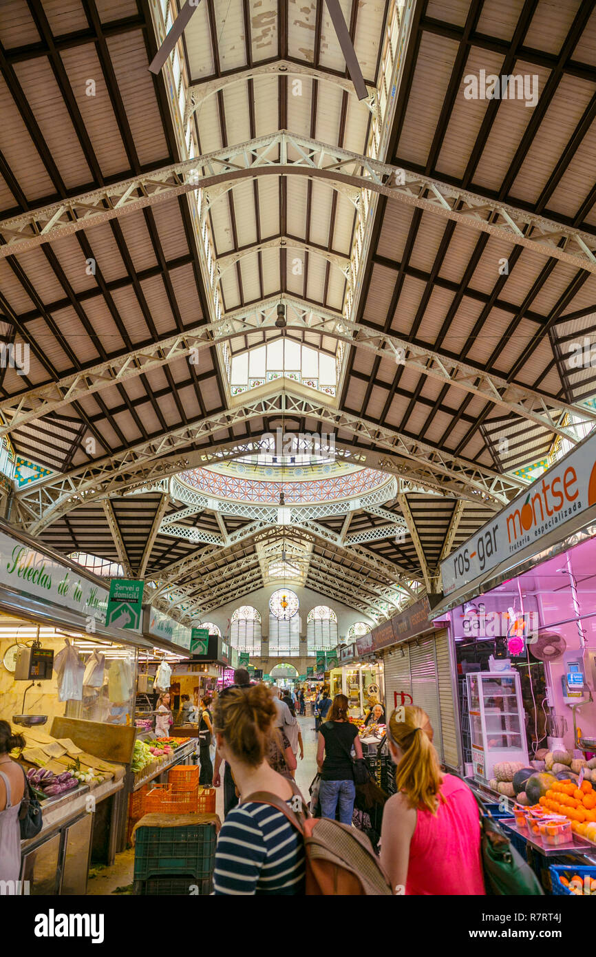 Mercato centrale. Valencia. Comunidad Valenciana. Spagna Foto Stock