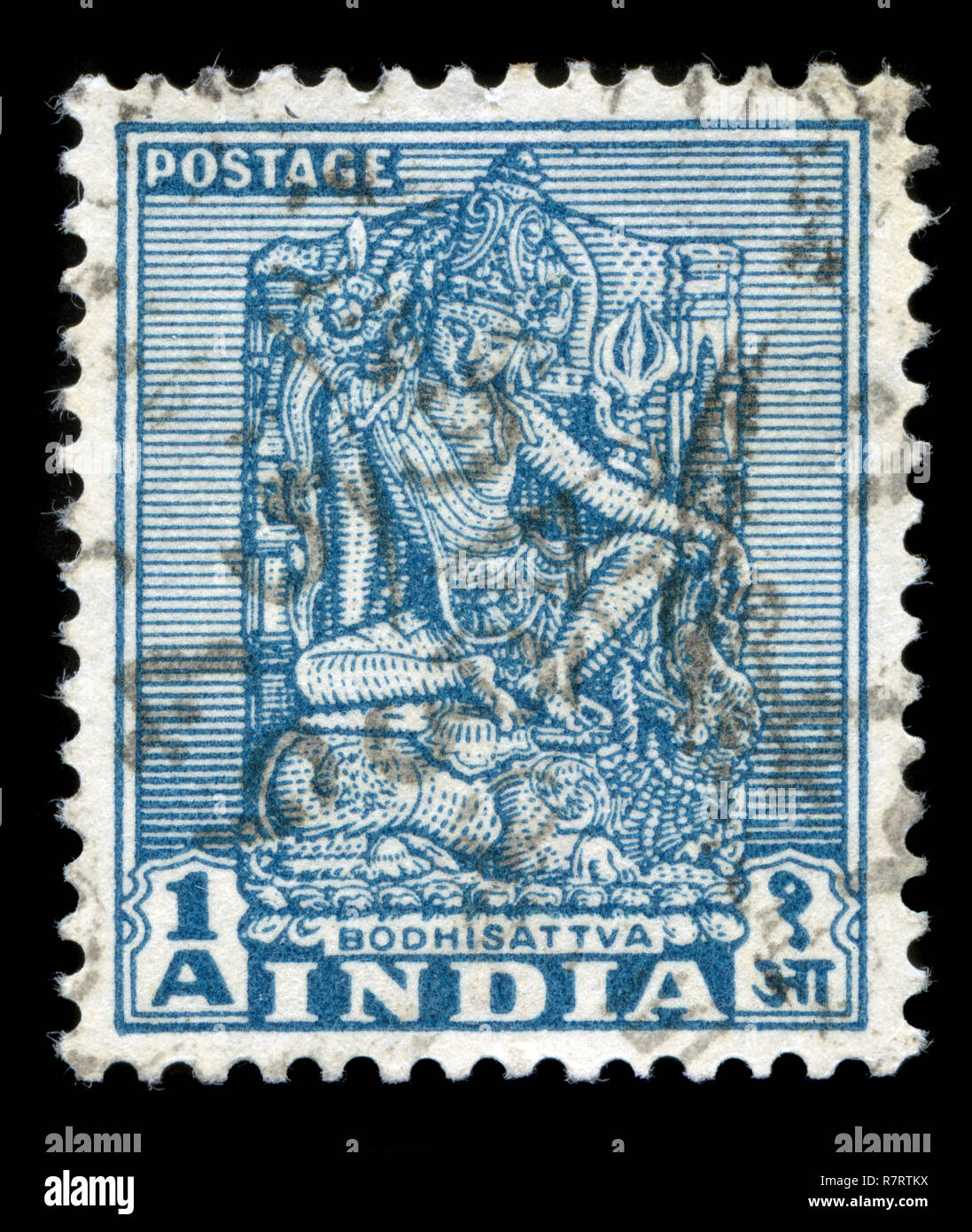 Francobollo da India nei monumenti e templi (1949-52) serie rilasciato in Foto Stock