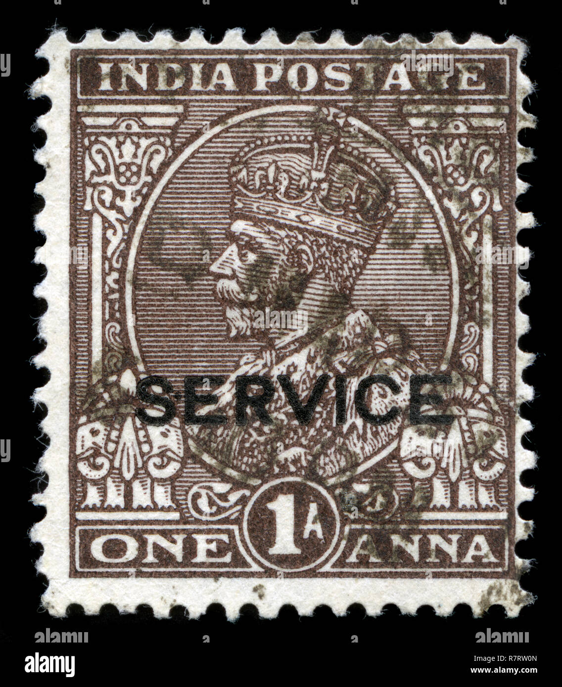 Francobollo da India nella serie King George V - serie ufficiale rilasciato in 1935 Foto Stock