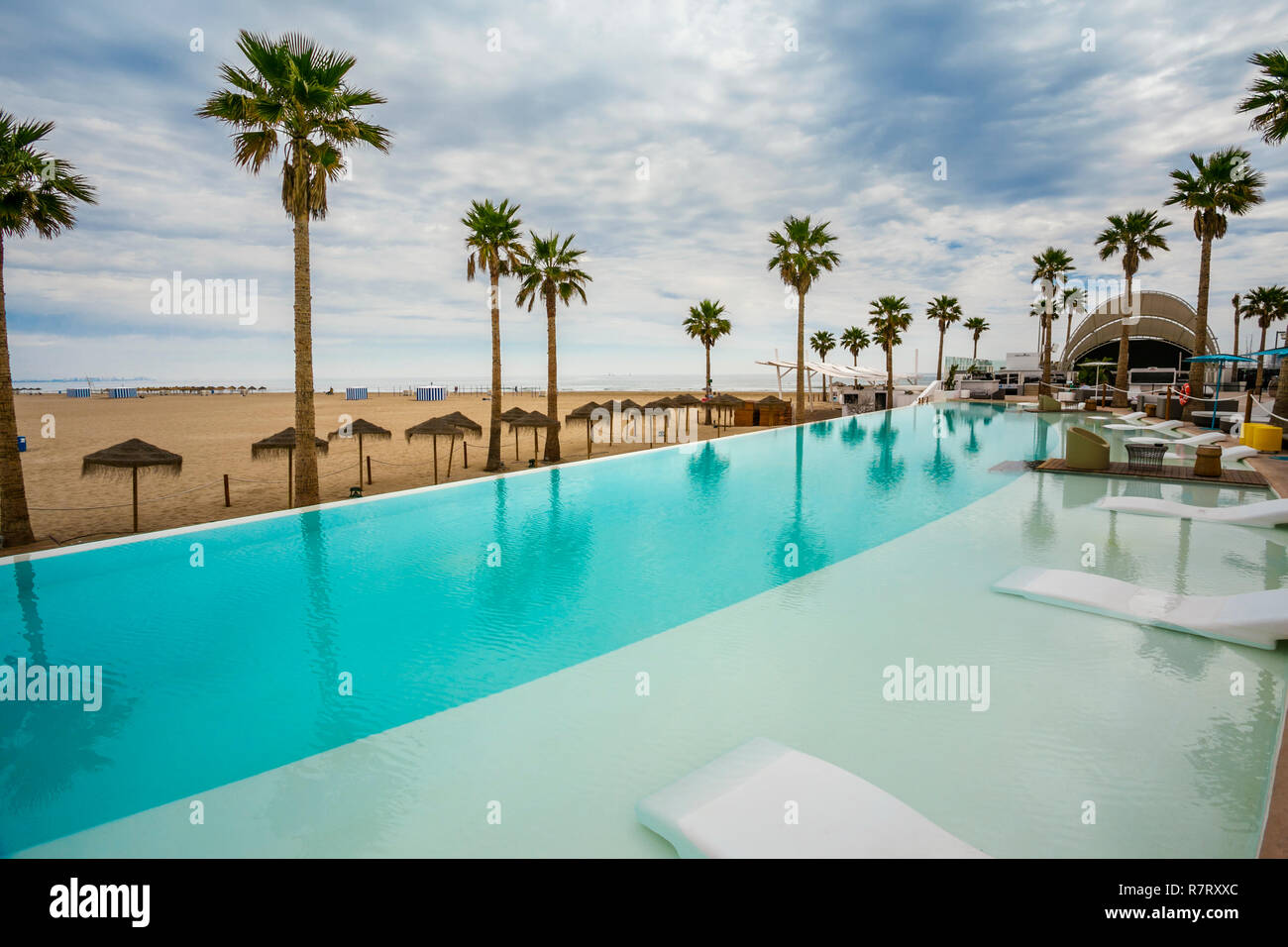 Marina Beach Club. Valencia. Comunidad Valenciana. Spagna. Europa Foto Stock