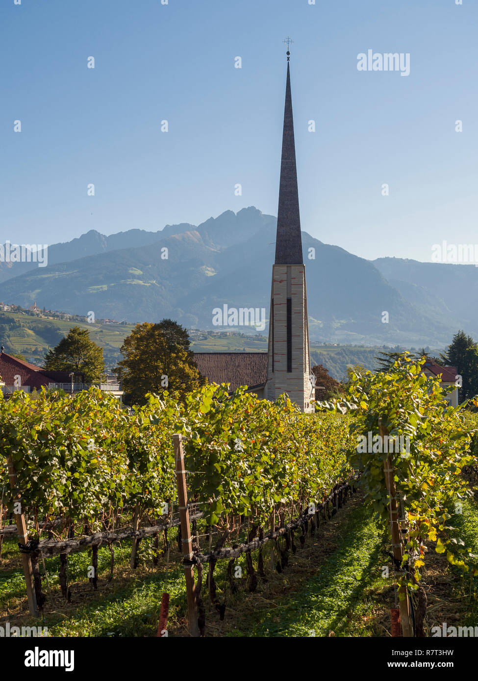 Chiesa parrocchiale di San Giuseppe, Lagundo vicino a Merano, Regione Sud Tyrol-Bolzano, Italia, Europa Foto Stock