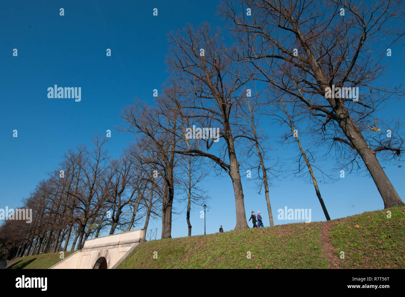 Lucca. Sulle mura della città Foto Stock