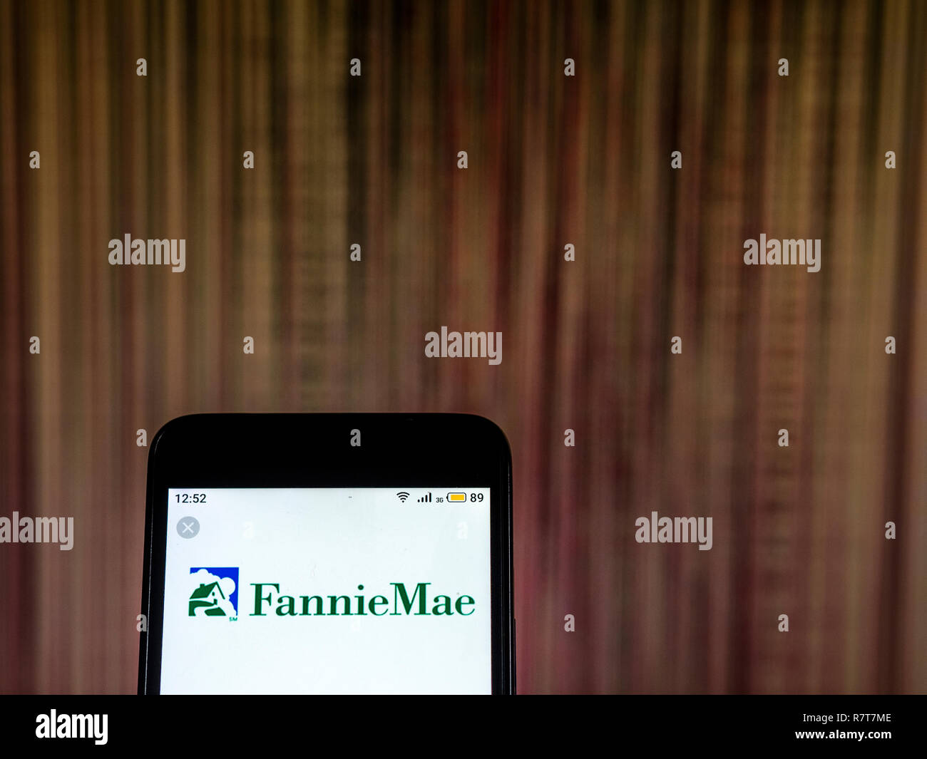 Fannie Mae Mortgage loan company logo che si vede visualizzato sul telefono intelligente. Foto Stock