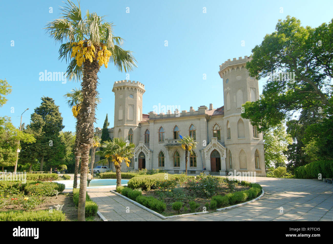 Palazzo della contessa panina, Palazzo Golitsyn o Palazzo Gaspra, Sanatorio Yasnaya Polyana, Yalta, Crimea, Ucraina Foto Stock