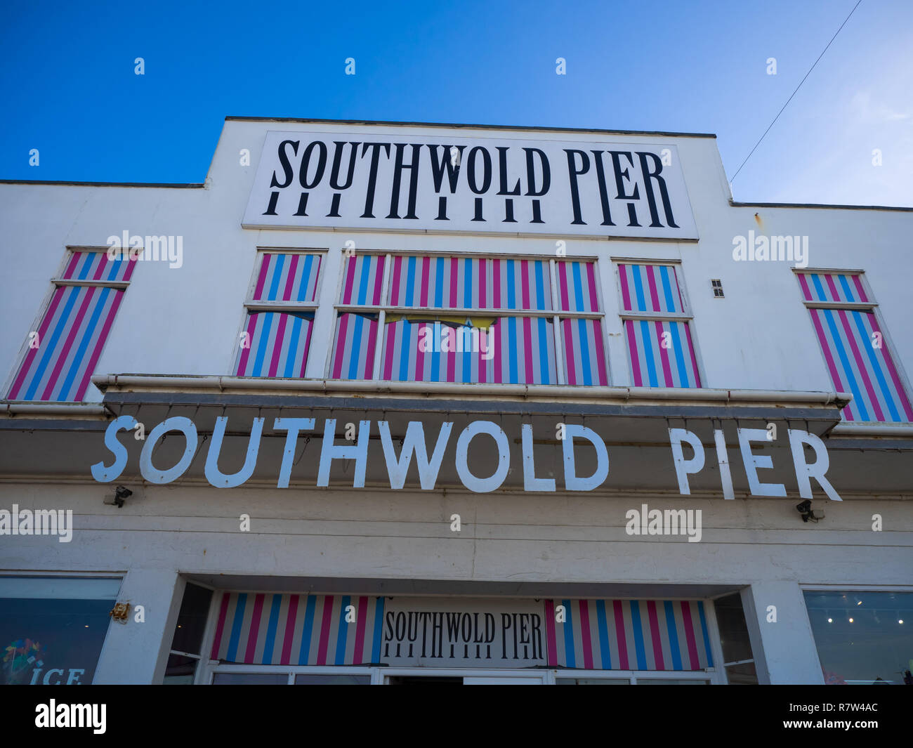 Southwold Pier, North Parade, Parade, Southwold IP18 6BN, UK, Inghilterra, Gran Bretagna Foto Stock