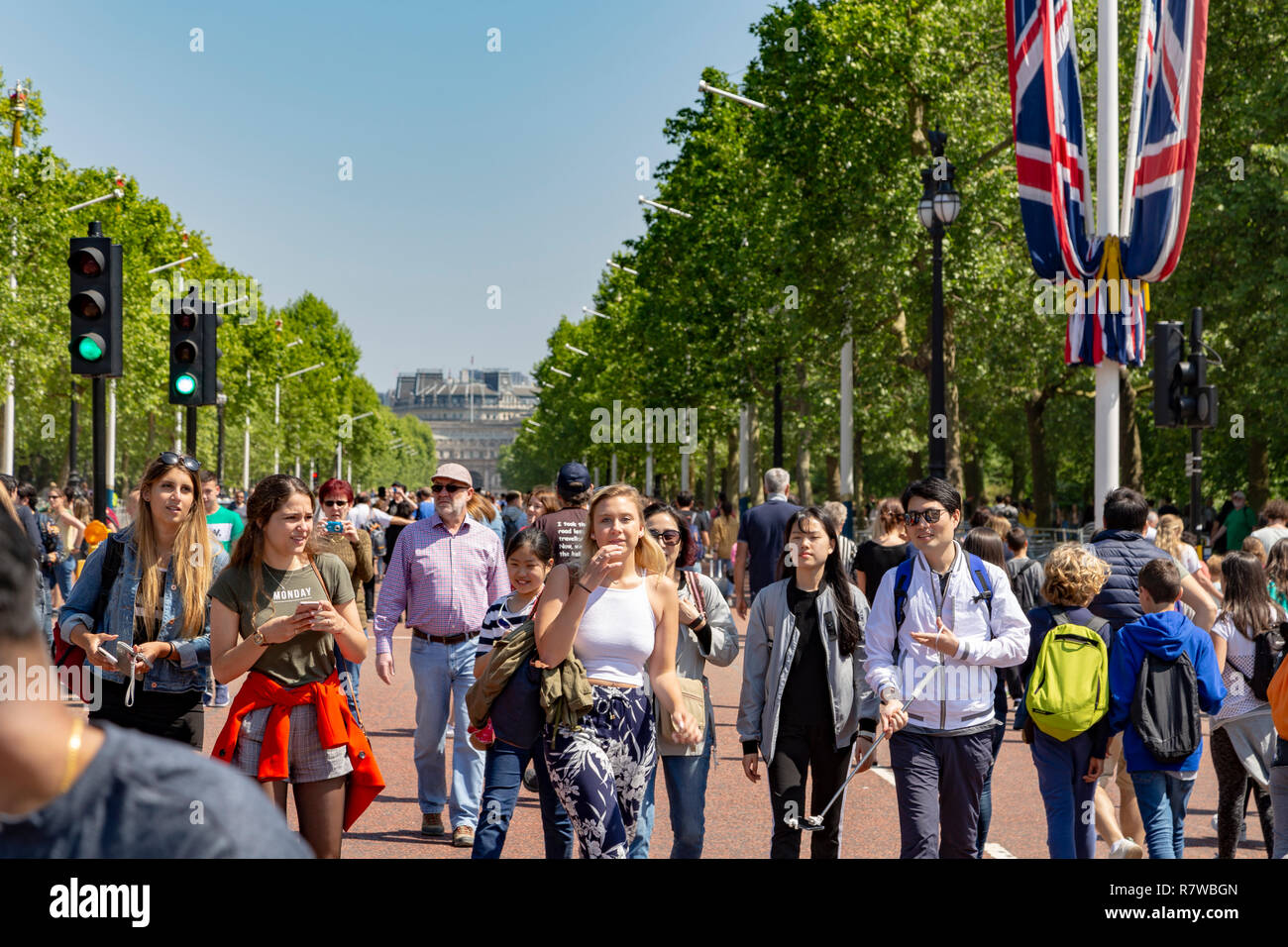 Street Mall, Westminster, London, England, Regno Unito Foto Stock