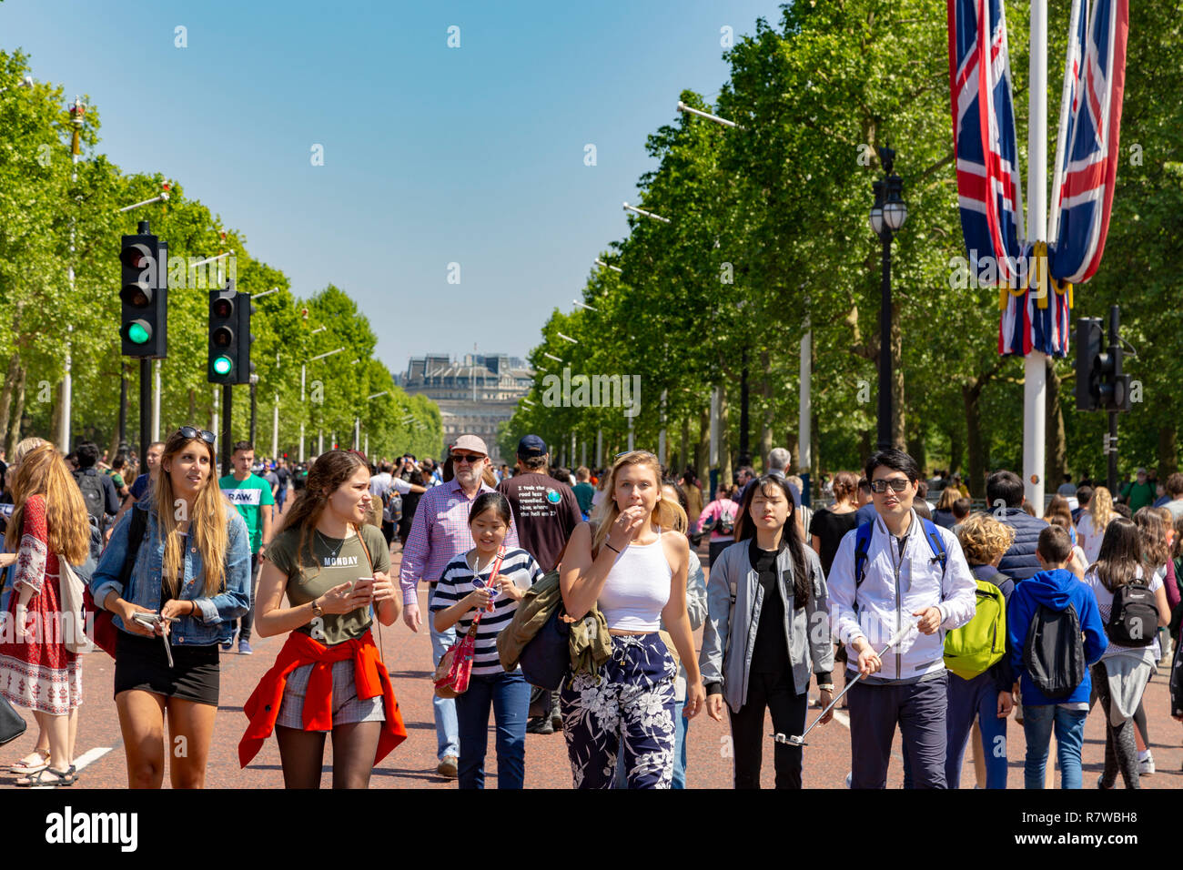 Street Mall, Westminster, London, England, Regno Unito Foto Stock