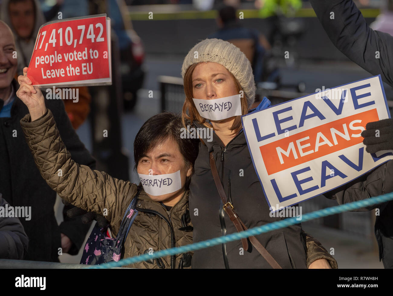 Londra 11 dicembre 2018 Brexit alto dramma a Westminster imbavagliato pro Brexit sostenitori Credit Ian Davidson/Alamy Live News Foto Stock