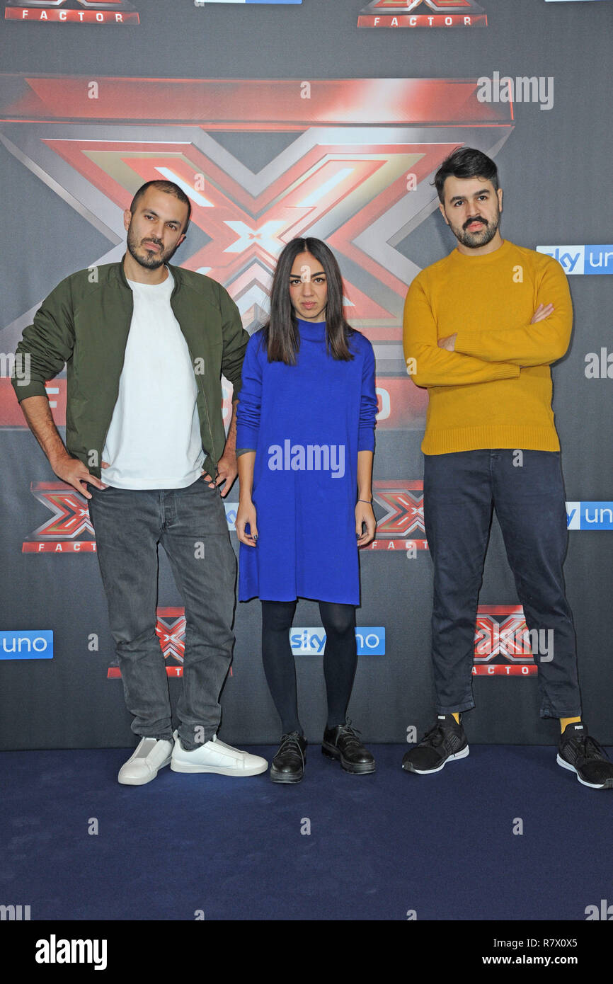 Foto di Andrea Delb&#xf2;/LaPresse 12/12/2018 Milano, Italia televisione Conferenza stampa di presentazione della finale di x factor nella foto: BowLand Foto Stock