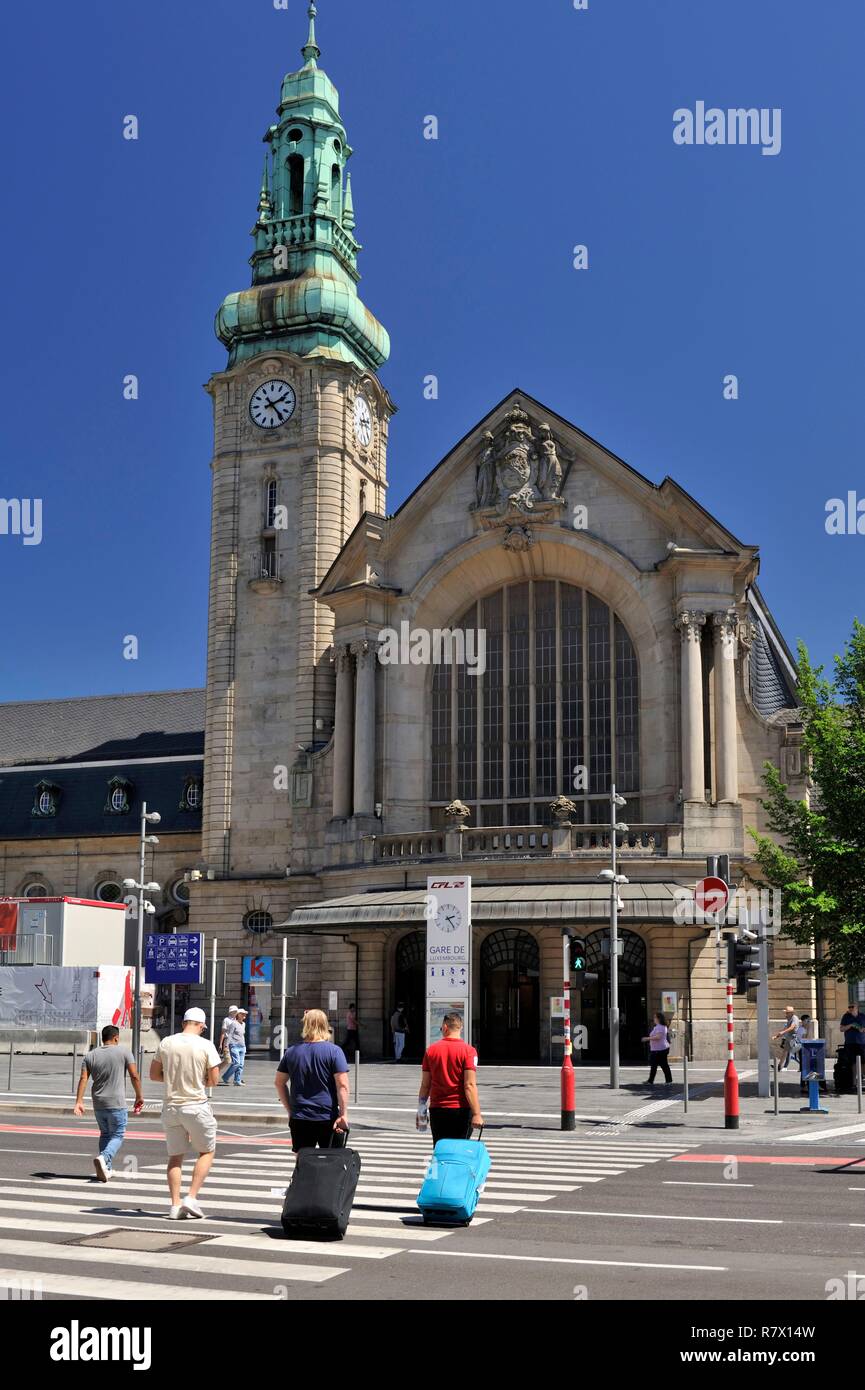 Lussemburgo Il Lussemburgo città, stazione ferroviaria della città Foto Stock