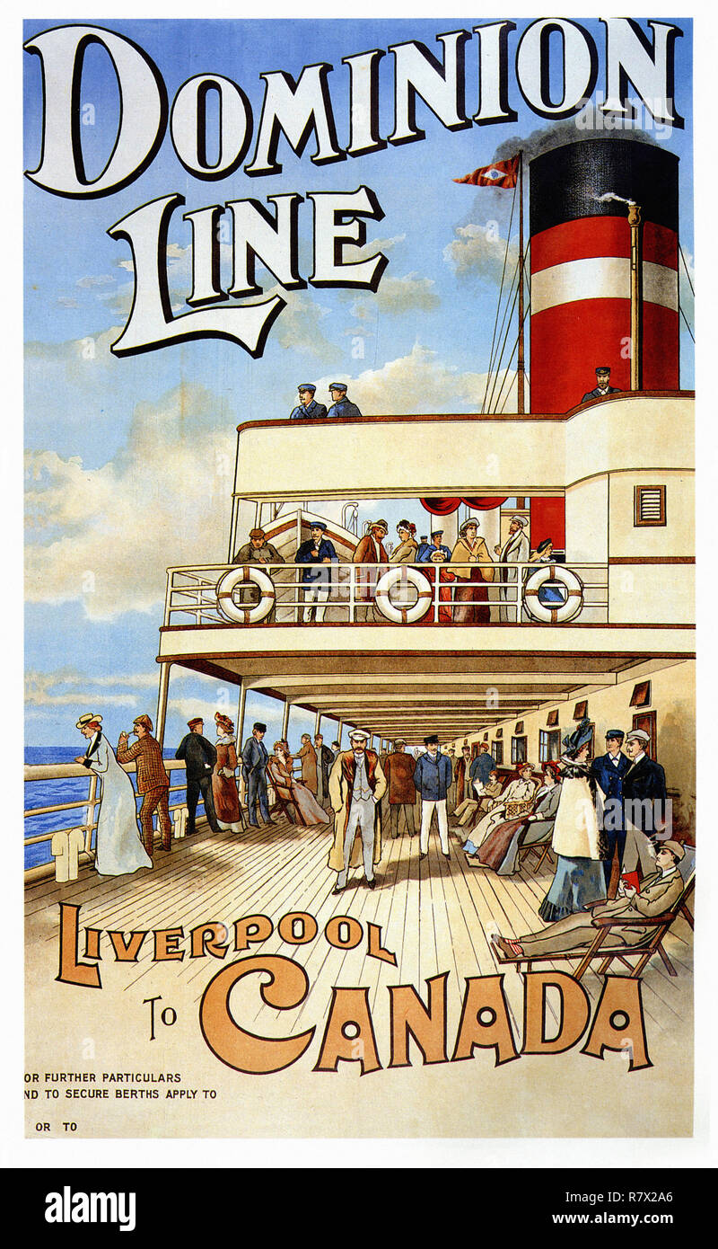 Prendere il dominio di linea per il Canada - Vintage poster di viaggio Foto Stock
