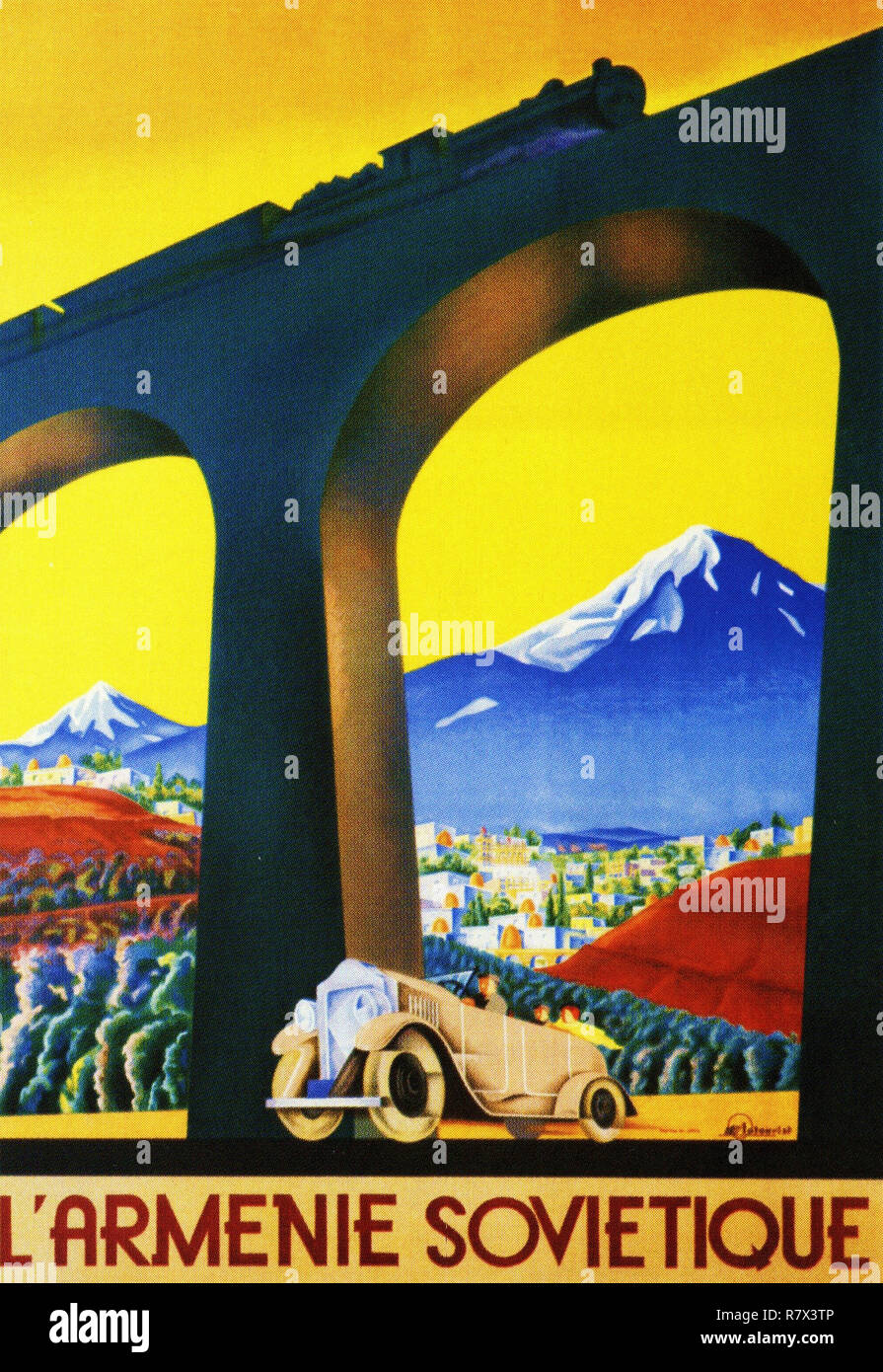 Armenie Sovietique - Vintage poster di viaggio Foto Stock