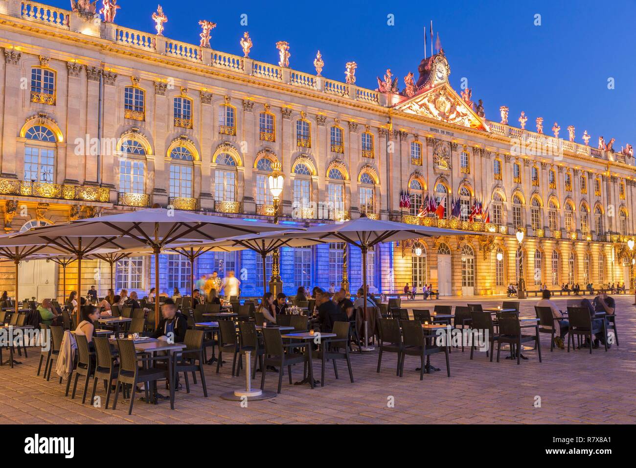 Francia, Meurthe et Moselle, Nancy Place Stanislas o ex Royal posto elencati come patrimonio mondiale dall' UNESCO costruito da Stanislas Leszczynski re di Polonia e ultimo duca di Lorena nel XVIII secolo Foto Stock