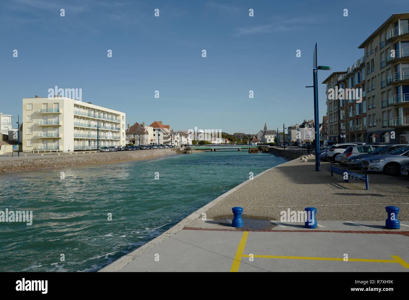 Wimereux francese del nord Stazione Balneare Foto Stock