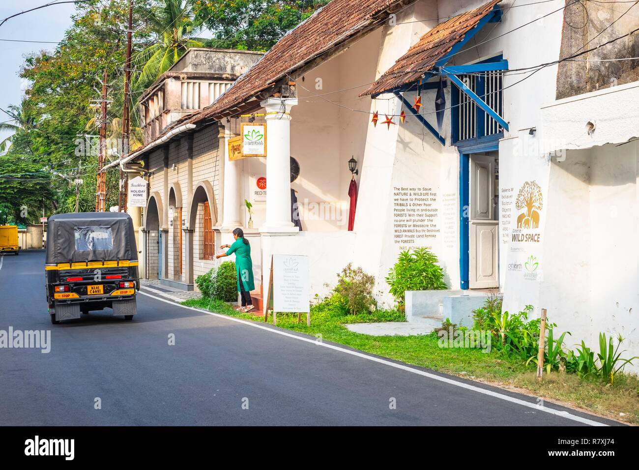 Inde, stato del Kerala, Kochi (o) Cochin, Fort Kochi (ou Fort Cochin) distretto Foto Stock
