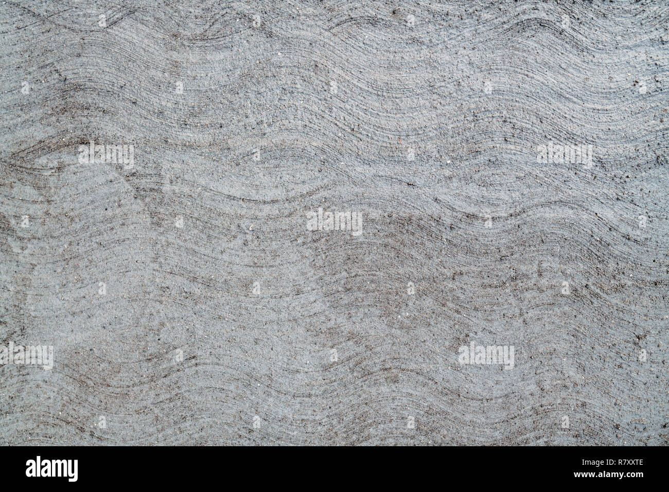 Pavimento in calcestruzzo di essiccazione, vista dall'alto texture pattern Foto Stock
