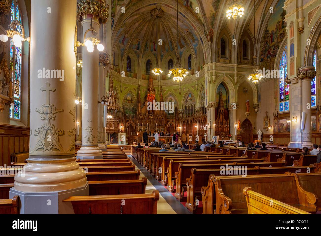 Canada, Provincia di Quebec, Montreal, patrimonio religioso, Saint-Viateur chiesa in Outremont Foto Stock