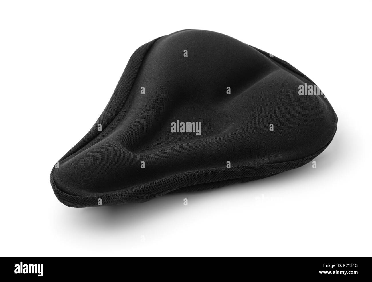 Bici di gel di rivestimento del sedile isolato su bianco Foto Stock