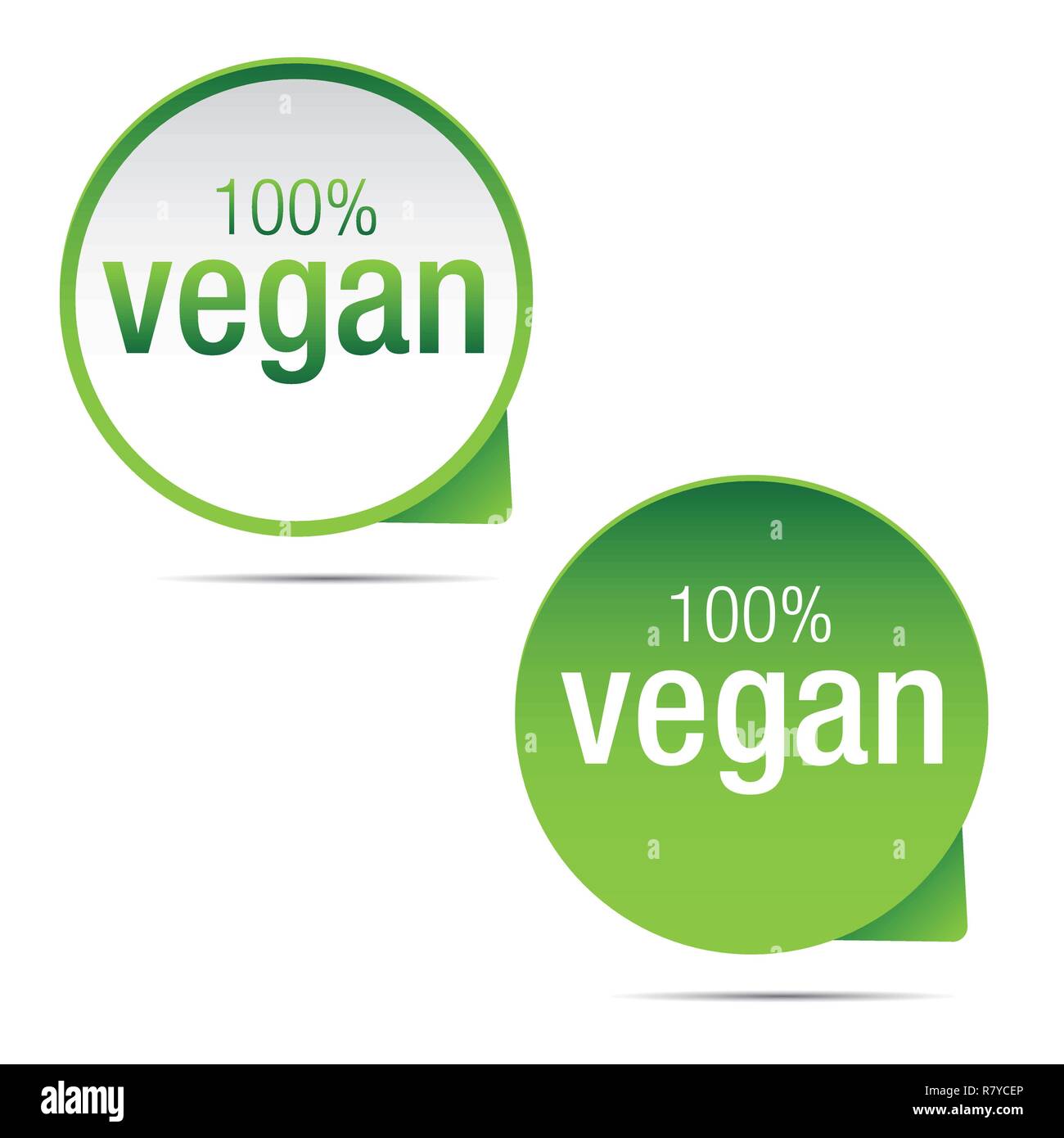 Prodotto vegano segno etichetta verde Illustrazione Vettoriale