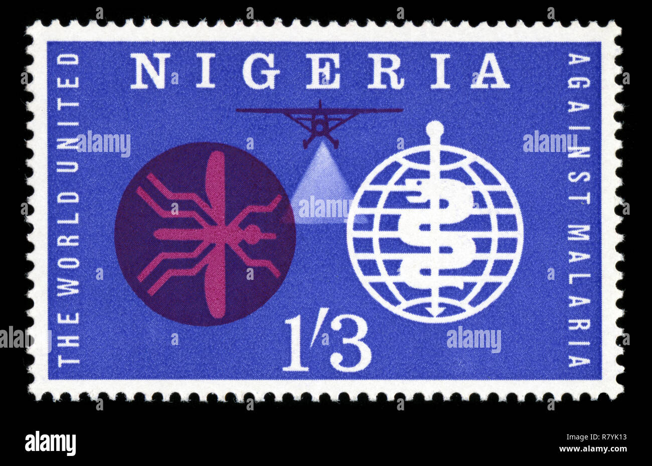 Francobollo dalla Nigeria in materia di lotta contro la Malaria serie emesse nel 1962 Foto Stock