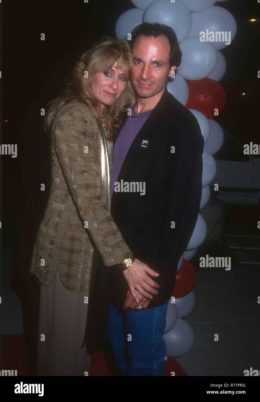 SANTA MONICA, CA - Aprile 8: attrice Judith luce e marito attore Robert Desiderio partecipa all'evento su 8 Aprile 1993 presso il Museo del Volo a Santa Monica, California. Foto di Barry re/Alamy Stock Photo Foto Stock