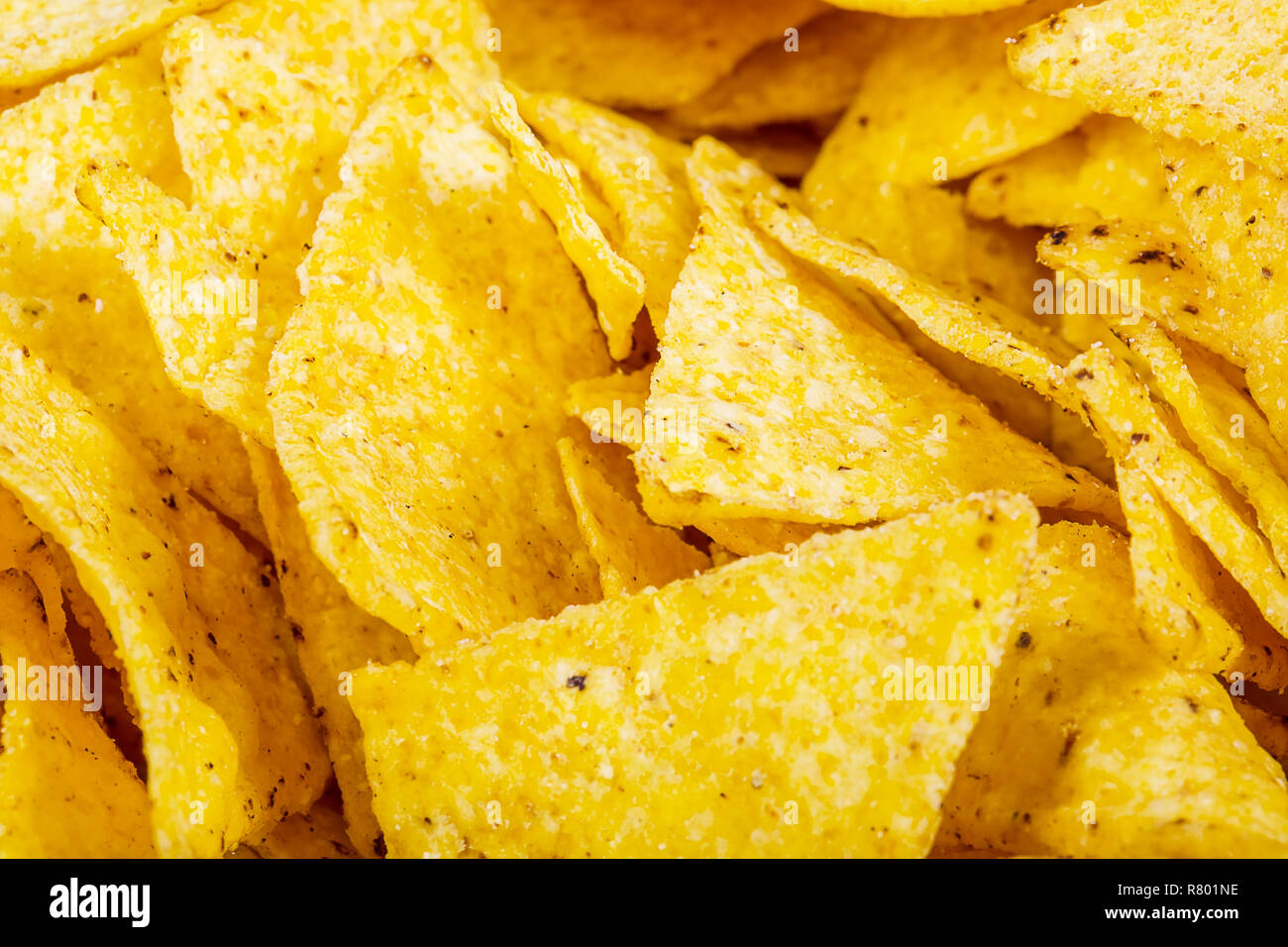Tortilla chips come una texture e lo sfondo Foto Stock