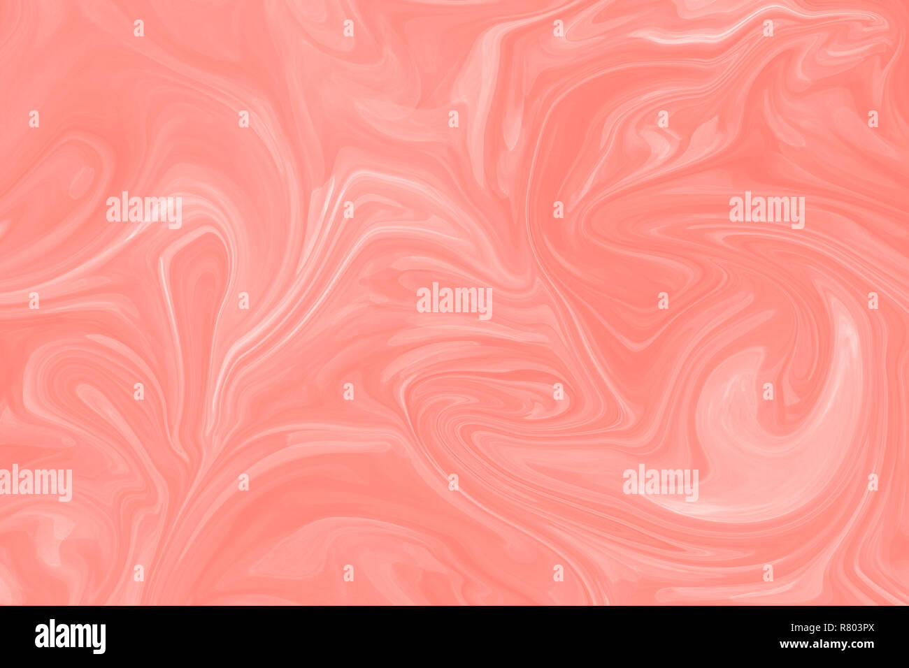 Colore dell'anno 2018 disegno marmorizzato texture. Tavolozza di tendenza. Coralli viventi sfondo decorativo. Utilizzare per gli sfondi del desktop, poster, striscioni. Foto Stock