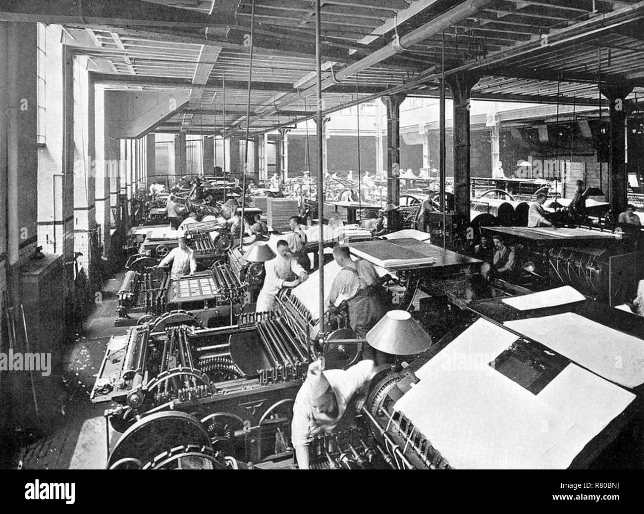 CASSELL & CO di lavori di stampa presso la Belle Sauvage su Ludgate Hill,Londra, circa 1912 Foto Stock