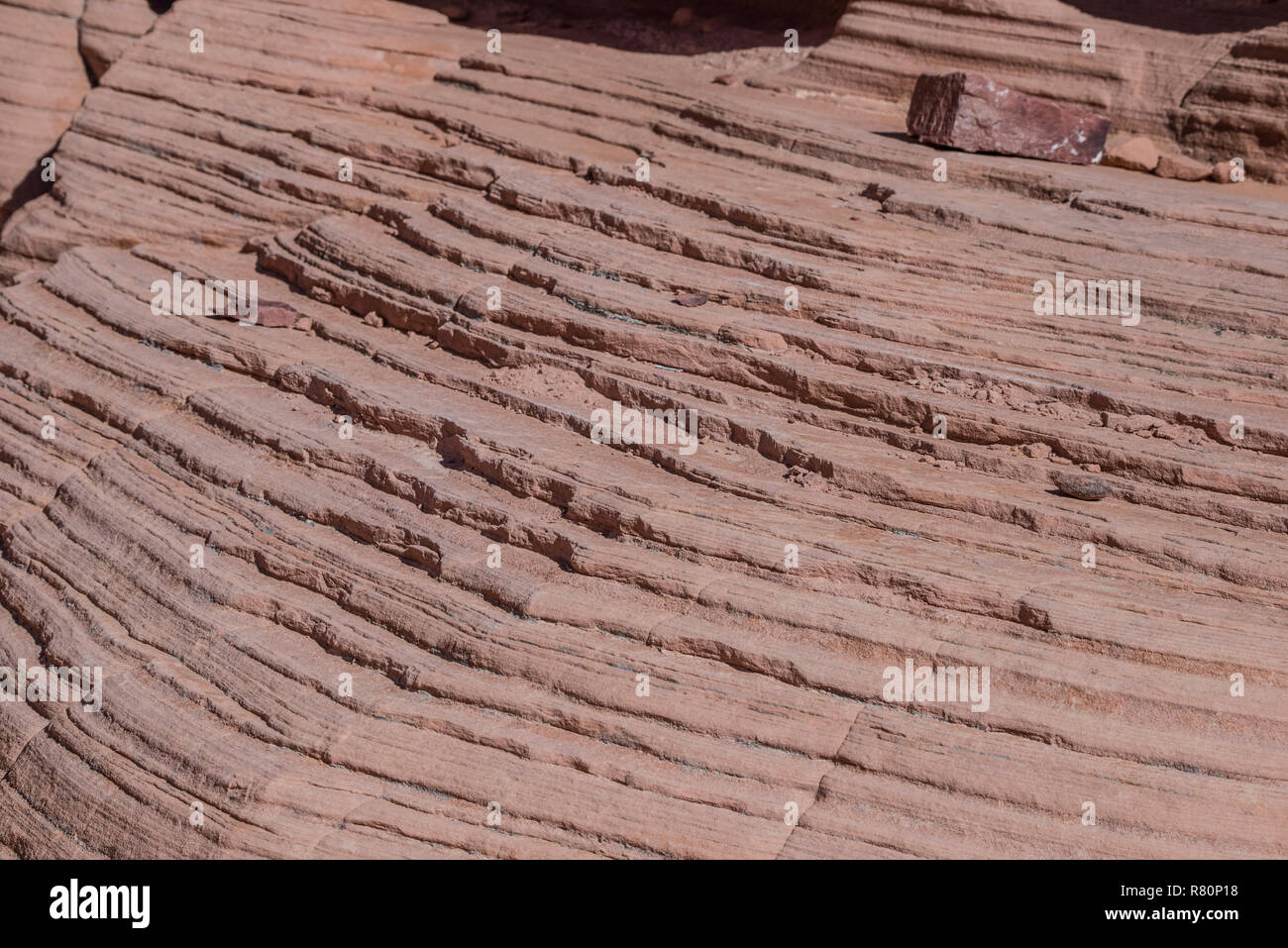 Strati di pietra arenaria Foto Stock