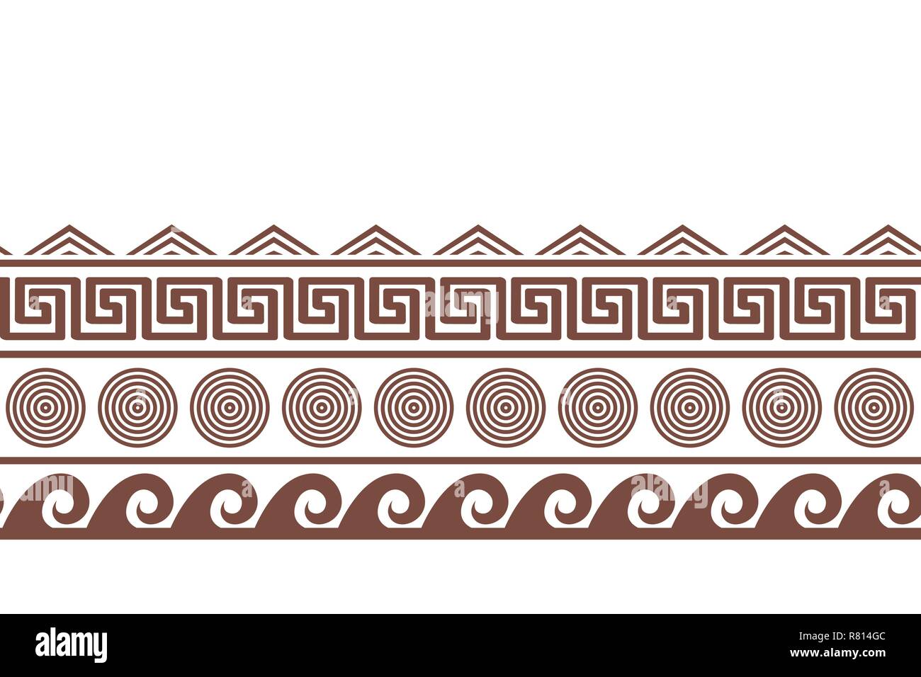 Il greco antico confine seamlesshorizontal design. Illustrazione Vettoriale. Illustrazione Vettoriale