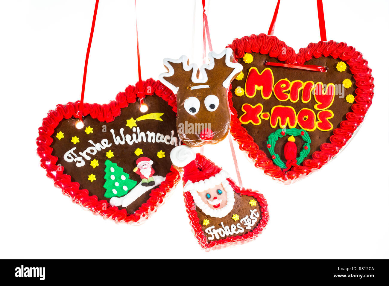 Varie gingerbread cuori Foto Stock