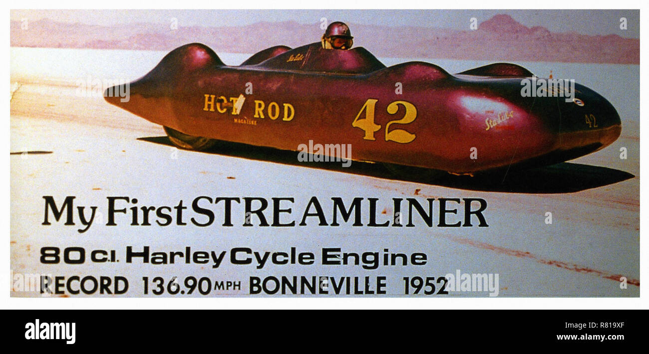 Il mio primo Streamliner - Vintage auto del poster pubblicitario Foto Stock