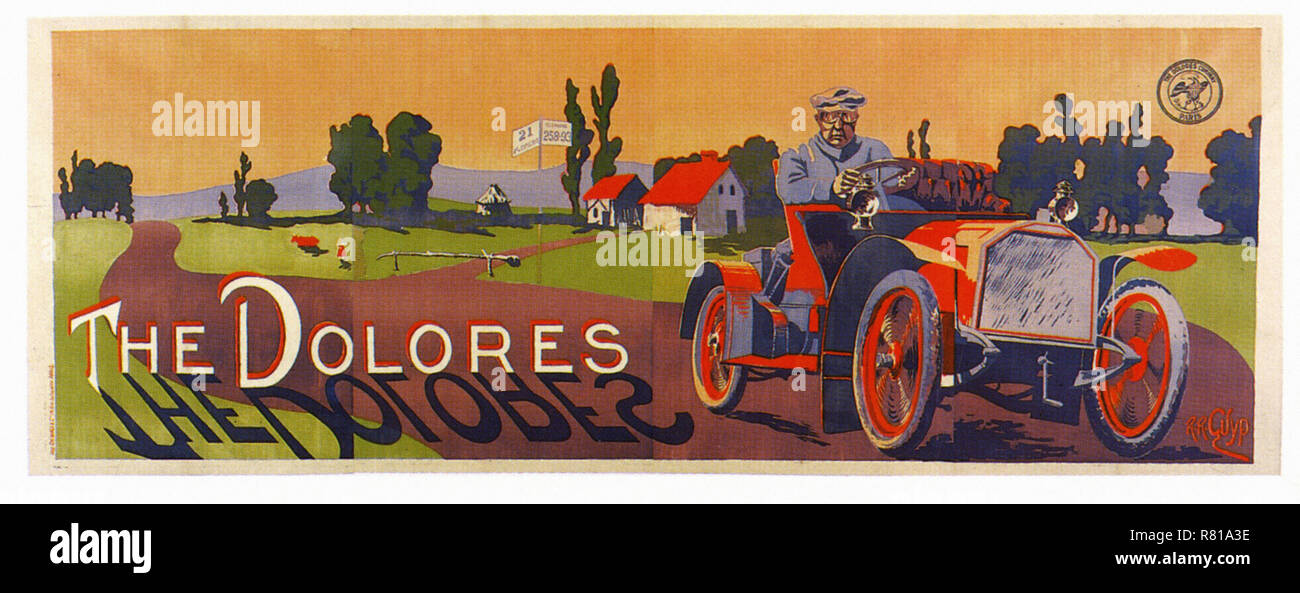 Il Dolores - Vintage auto del poster pubblicitario Foto Stock