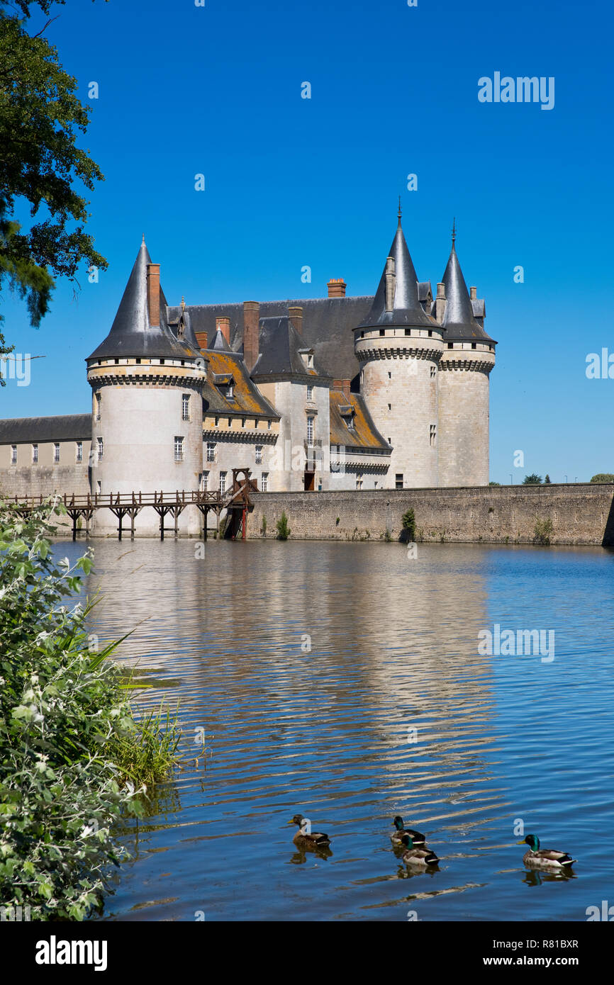 Château de Sully-sur-Loire, Valle della Loira, Francia Foto Stock