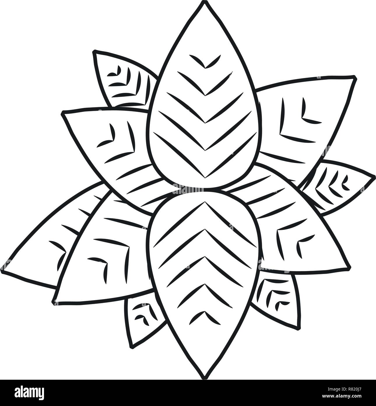 Decorazioni floreali su sfondo bianco illustrazione vettoriale Illustrazione Vettoriale