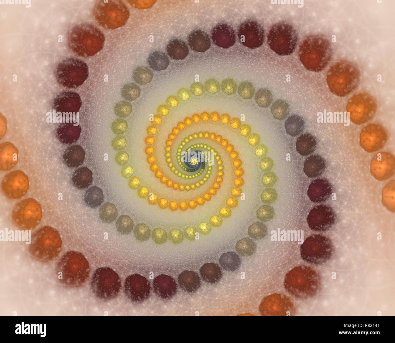 Bolle colorate vortice a spirale. Abstract sfondo multicolore. Foto Stock