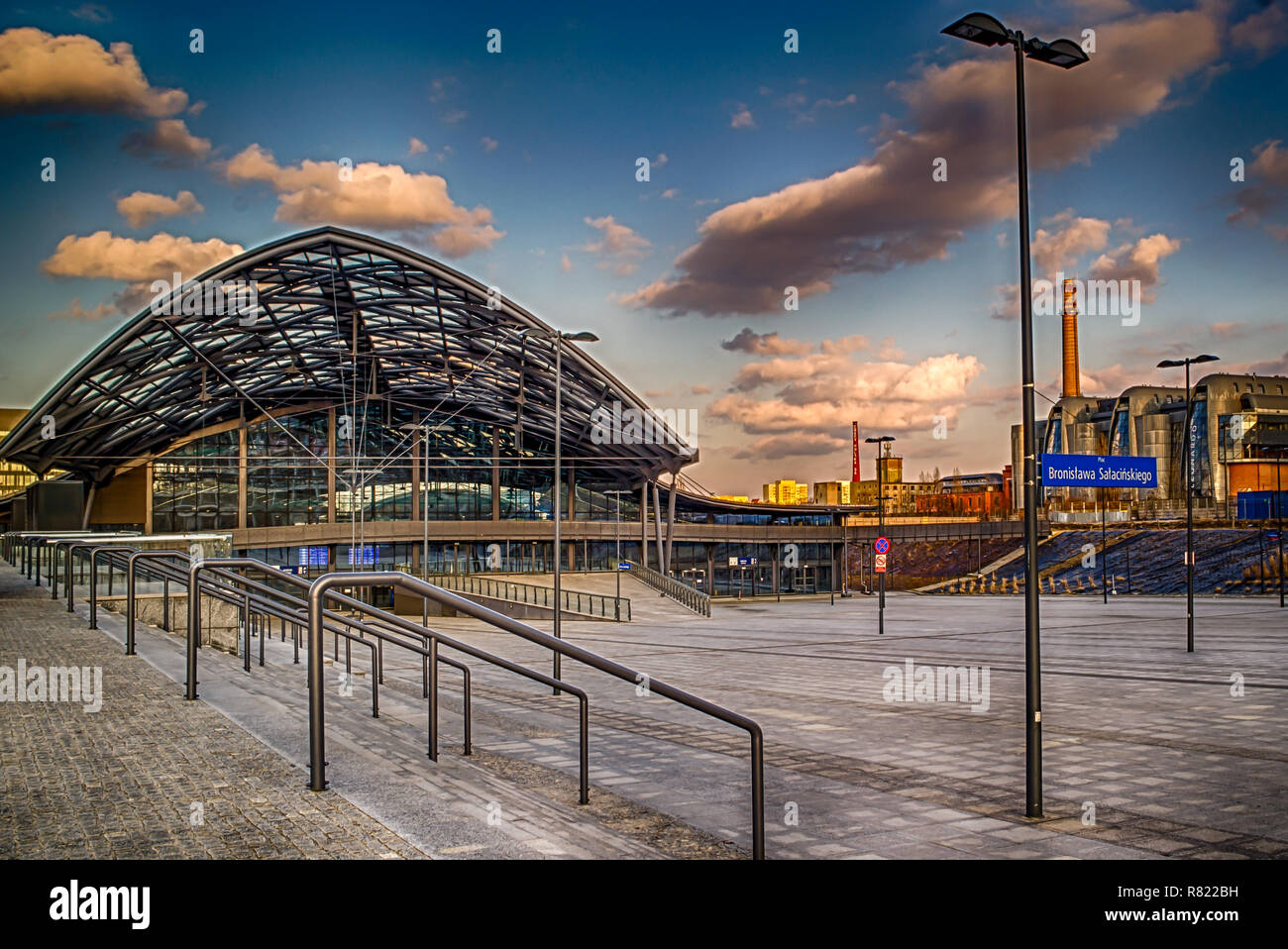 Il nuovo centro città di Lodz, Polonia Foto Stock