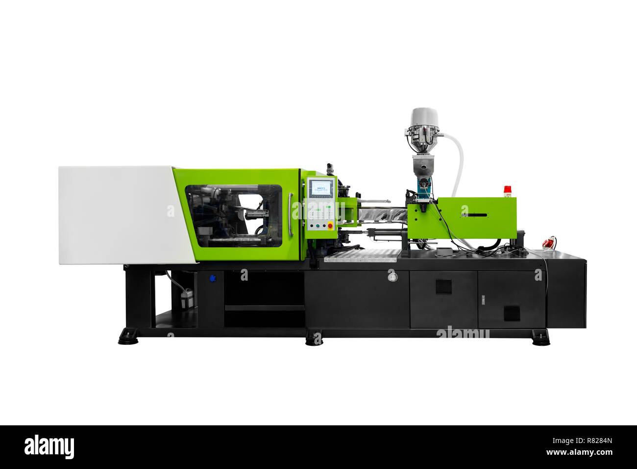 La produzione di macchine per la fabbricazione di prodotti da plastica pvc tecnologia di estrusione Foto Stock