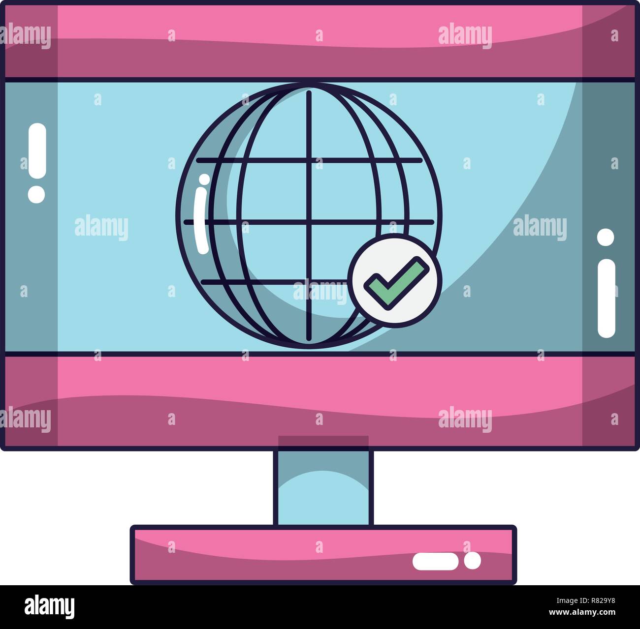 Computing Technology cartoon Illustrazione Vettoriale