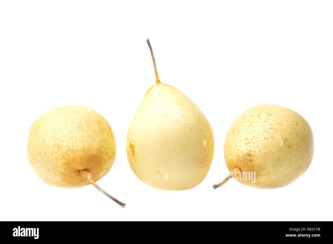 Isolato di pera cinese (asian pera, ya pera, coreano frutta, nashi) sullo sfondo bianco Foto Stock