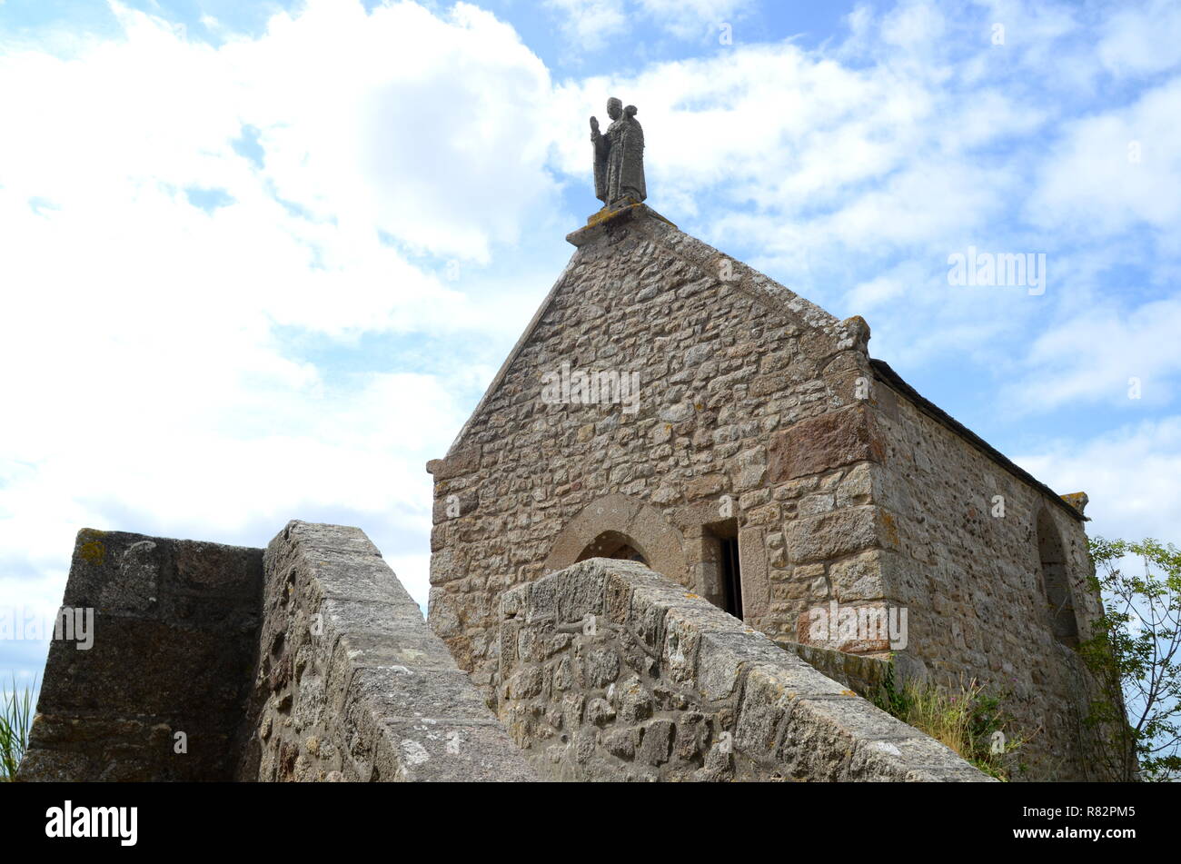 Cappella di Saint Aubert a Mont Saint Michelle Foto Stock