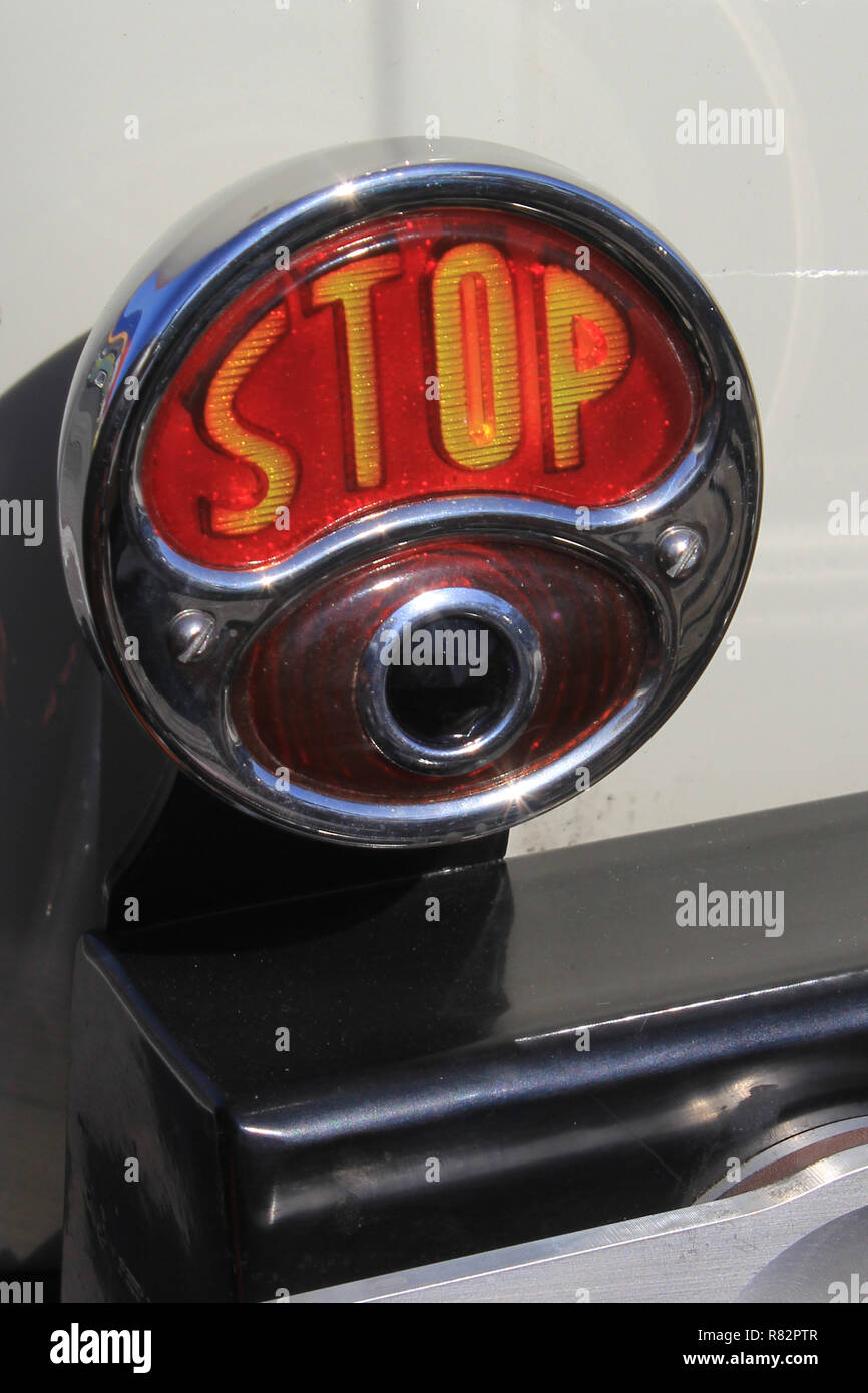 Luce dettaglio auto classica Foto Stock