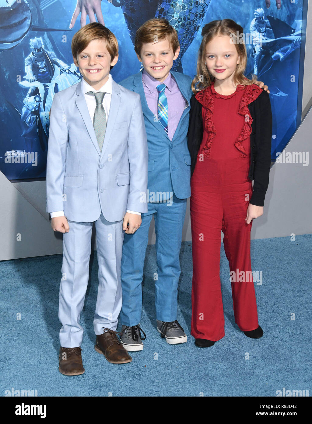Hollywood, CALIFORNIA, Stati Uniti. 12 dicembre 2018. 12 dicembre 2018 - Hollywood, California - Cameron Crovetti, Nicholas Crovetti. "Aquaman" Los Angeles Premiere tenutasi al TCL Chinese Theatre. Credito fotografico: Birdie Thompson/AdMedia credito: Birdie Thompson/AdMedia Foto Stock