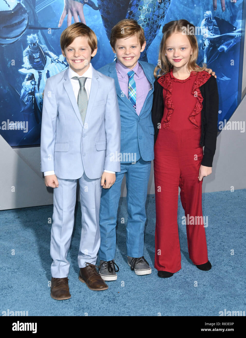 Hollywood, CALIFORNIA, Stati Uniti. 12 dicembre 2018. 12 dicembre 2018 - Hollywood, California - Cameron Crovetti, Nicholas Crovetti. "Aquaman" Los Angeles Premiere tenutasi al TCL Chinese Theatre. Credito fotografico: Birdie Thompson/AdMedia credito: Birdie Thompson/AdMedia Foto Stock