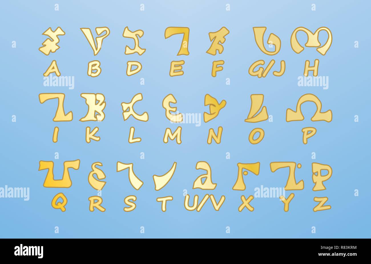 Alfabeto Enochian vettori Illustrazione Vettoriale