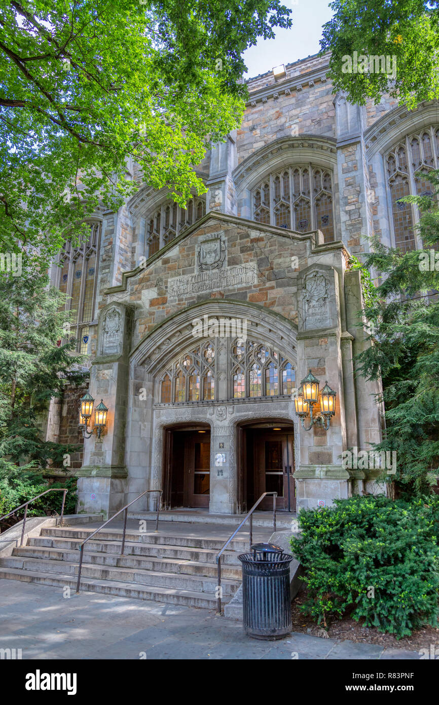 Il cuoco legge del quadrangolo di Ann Arbor, Michigan, 3 agosto 2013: ingresso principale alla William W. Cook Biblioteca di diritto dell'Università di Michigan. Foto Stock