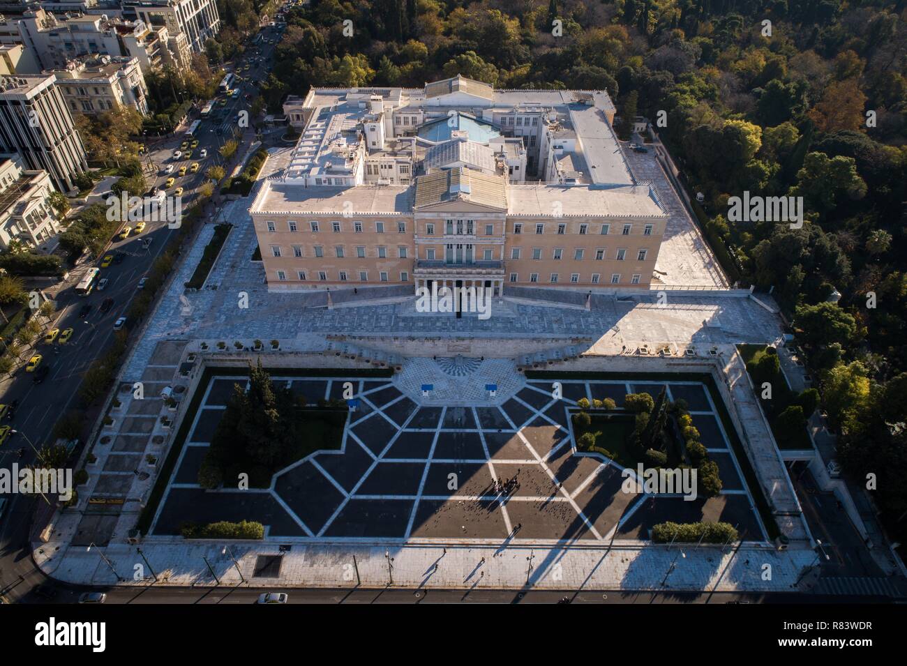 Il Parlamento greco da fuco Foto Stock